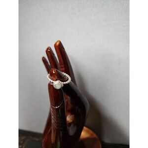 PANDORA Beaded Pavé Band Ring in Silver